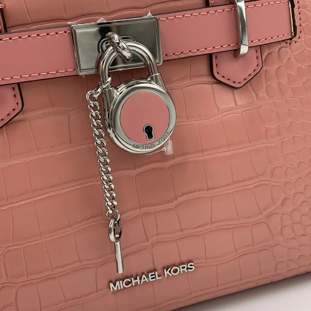 MICHAEL KORS
Hamilton Small Crocodile Embossed Faux Leather Satchel
Primrose
NWT - Picture 10 of 16